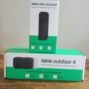 Blink Outdoor 4 Wireless Smart Security System video Doorbell, Sync Module Core